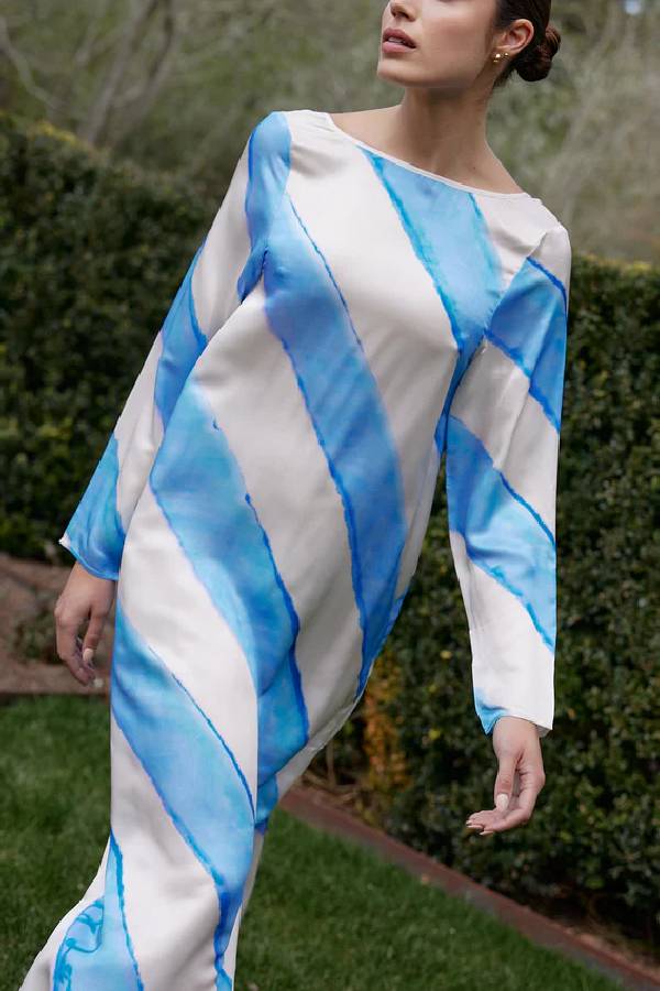 LA ROBE ROSIE À RAYURES LAPIS