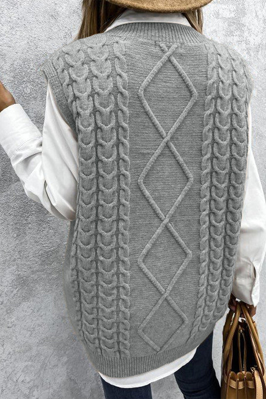 Gilet surdimensionné, pull en tricot, débardeur, tenue d'automne