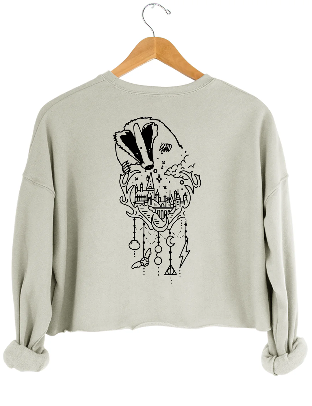 Hogwarts Hufflepuff Crop Sweatshirt