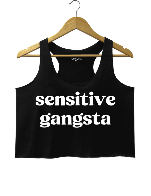 Sensitive Gangsta Crop Tank Top