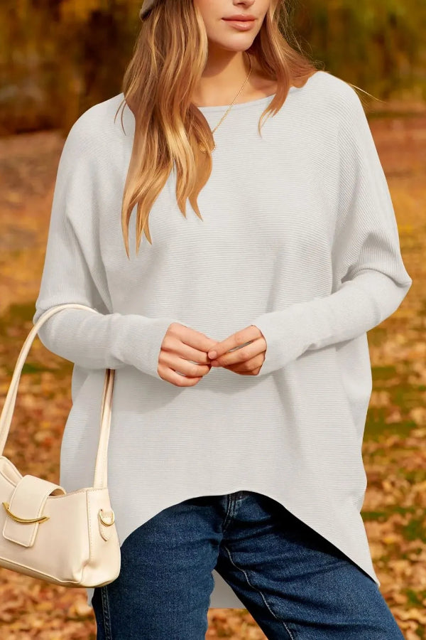 Pull en maille à manches chauve-souris pour femme (achetez-en 2, livraison gratuite) 