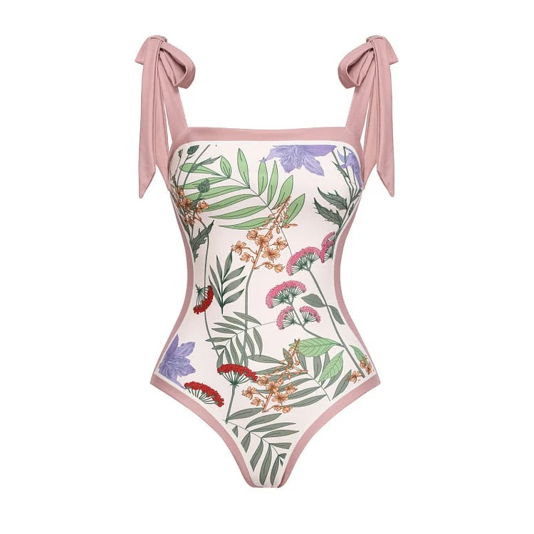 swimgirls Wende-Badeanzüge mit Schleife und Schulterschnürung, einteilig, und Rock/Sarong 