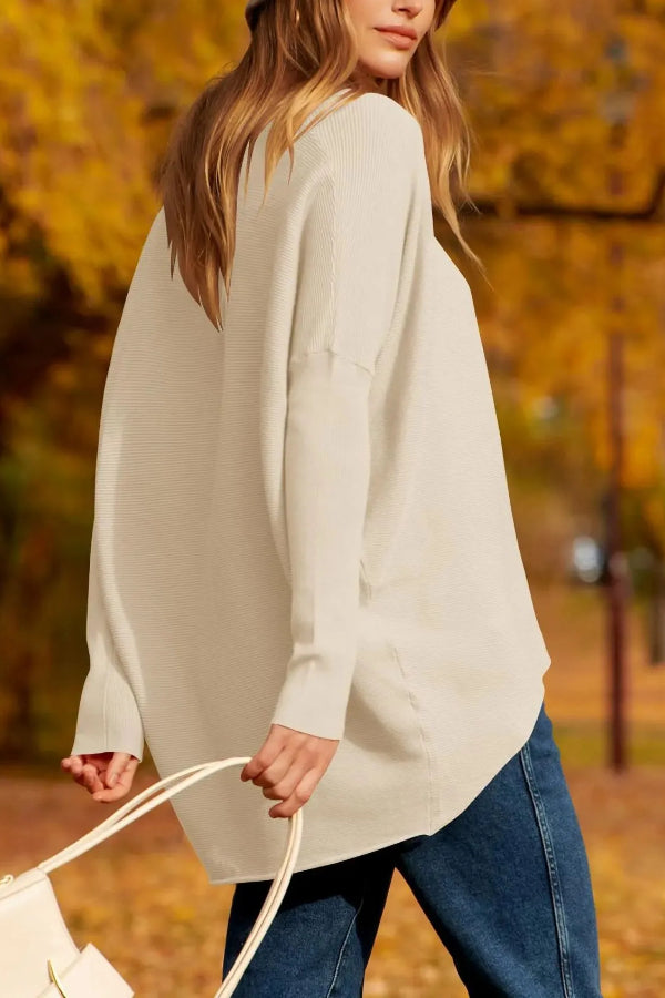 Pull en maille à manches chauve-souris pour femme (achetez-en 2, livraison gratuite) 