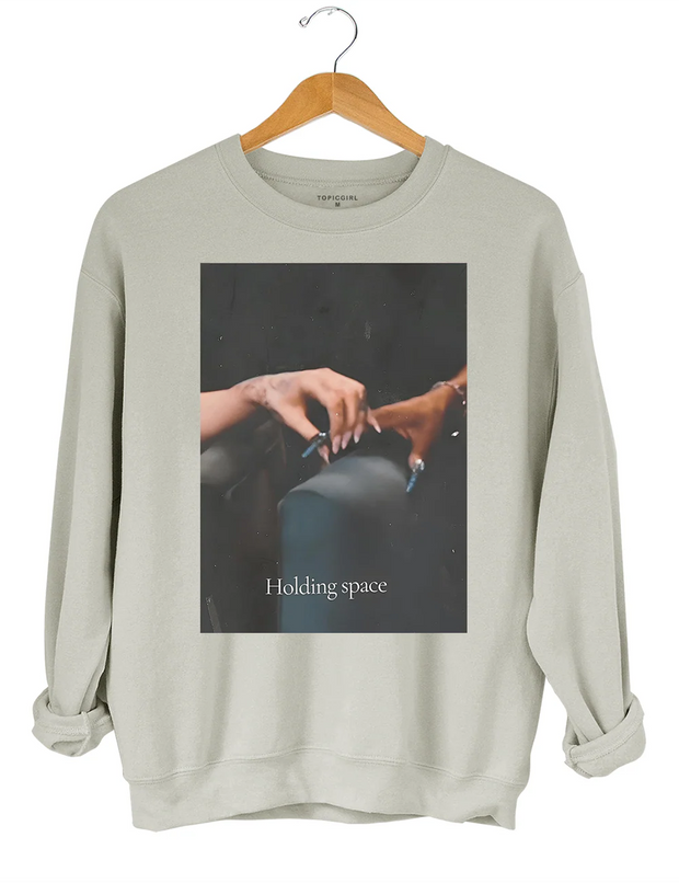 Holding Space Ariana Cynthia Finger Hold Defying Gravity Sweatshirt