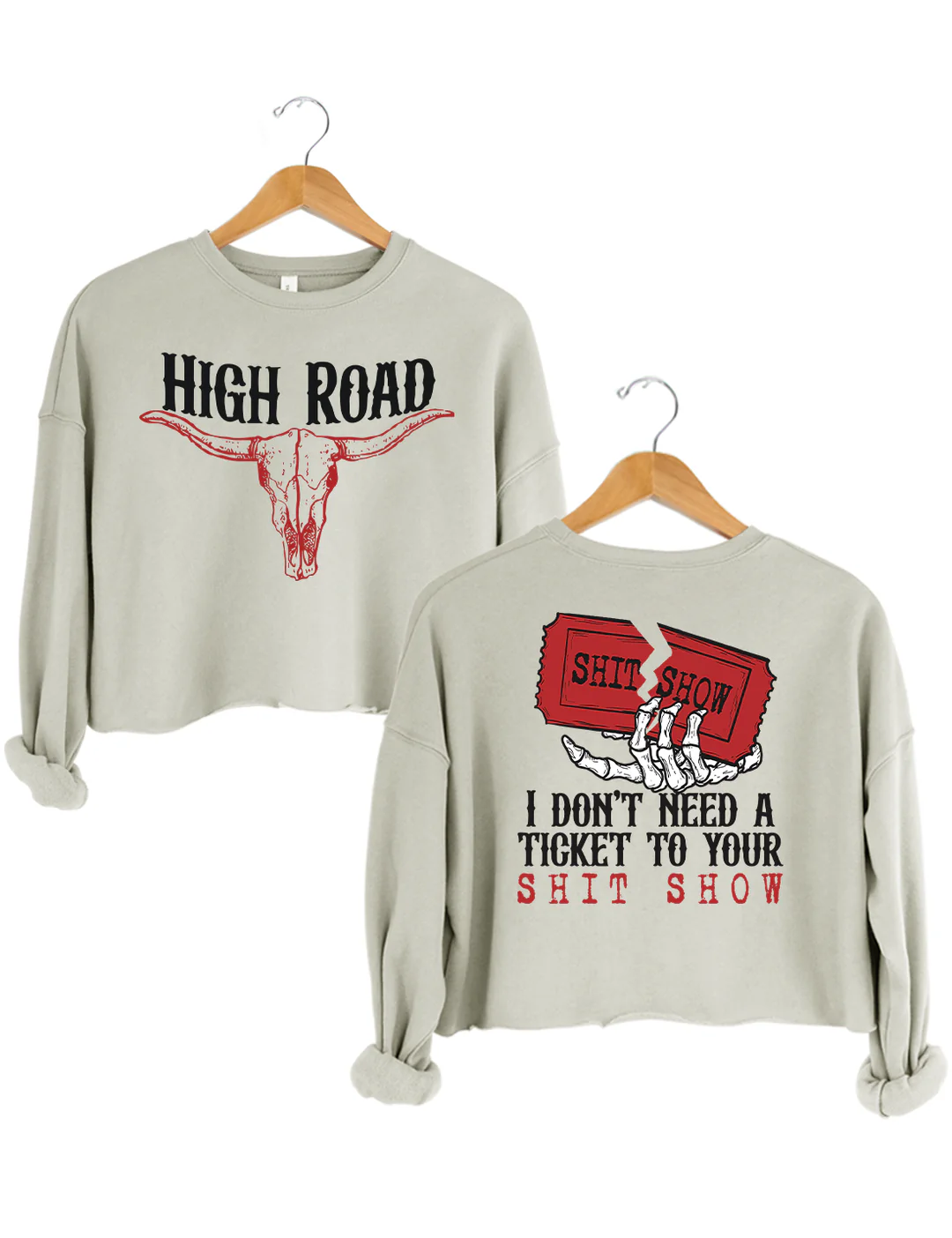 Koe Wetzel Jessie Murph High Road Shit Show Crop Sweatshirt