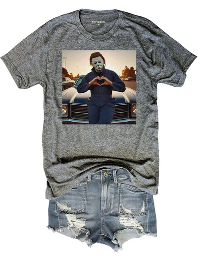 Michael Myers Halloween Heart Hands Tee