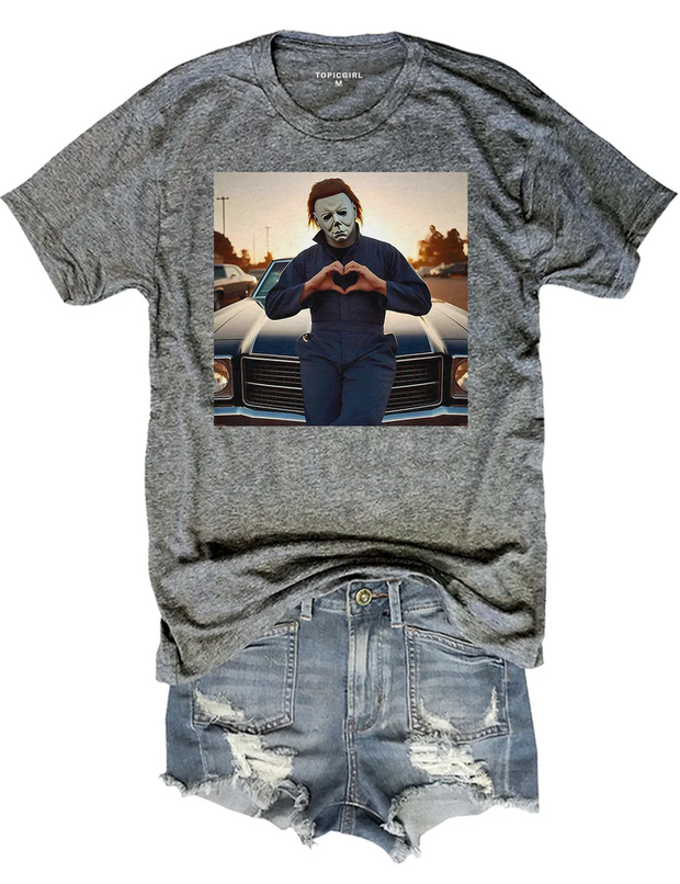 Michael Myers Halloween Heart Hands Tee