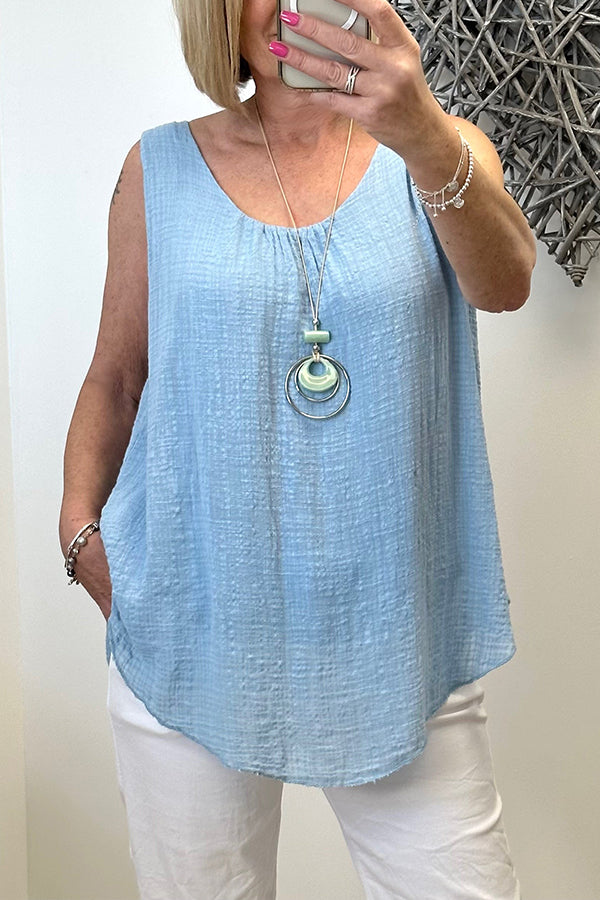 Penelope Necklace Lined Vest Top