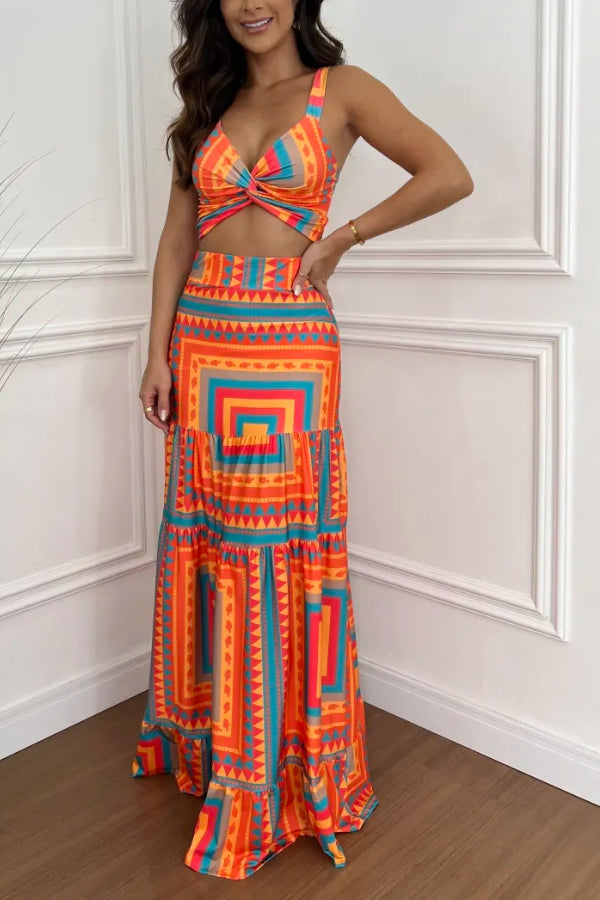 Ensemble robe longue deux pièces