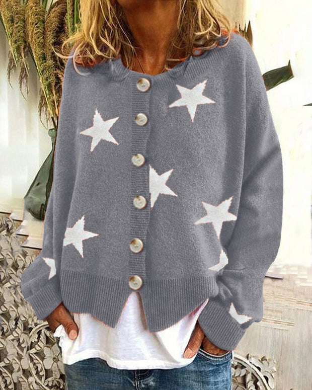 Women's Star Sweater Cardigan