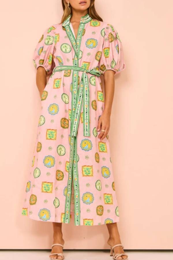 Maxikleid mit weihnachtlichem Robben-Print