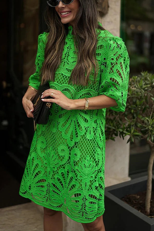 Mini-robe en dentelle au crochet Reason To Smile 