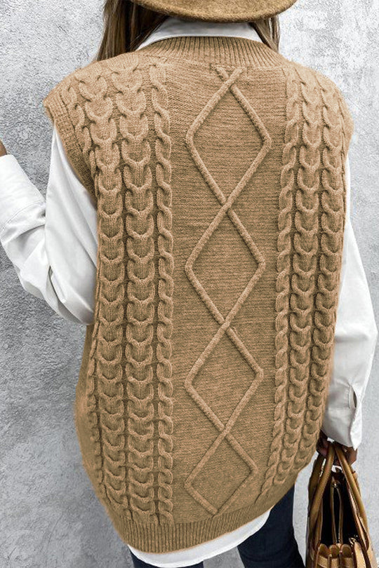 Oversized Vest Knit Sweaters Tank Pullover Fall Outfit