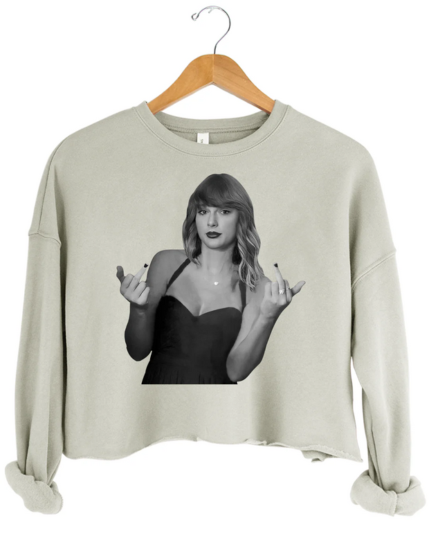 Trash Takes ltself Out Crop Sweatshirt