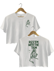 Rizz Em with The Tism Crop Top