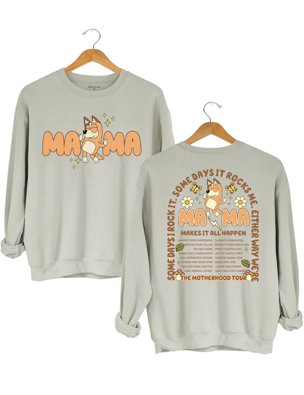 The Motherhood Tour Bluey Mama Sweatshirt