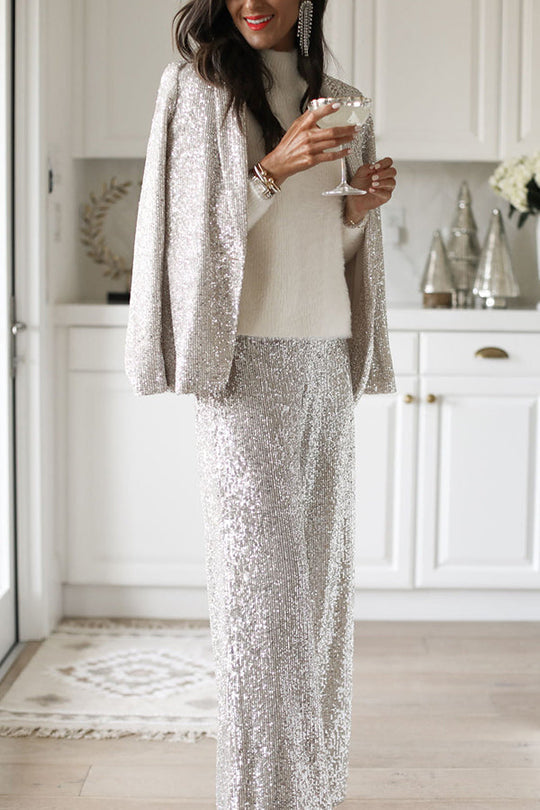 Special Treat – Lockerer Party-Blazer mit Pailletten-Revers 