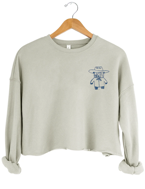 Are You A Smart Fella Or Fart Smella? Crop Sweatshirt