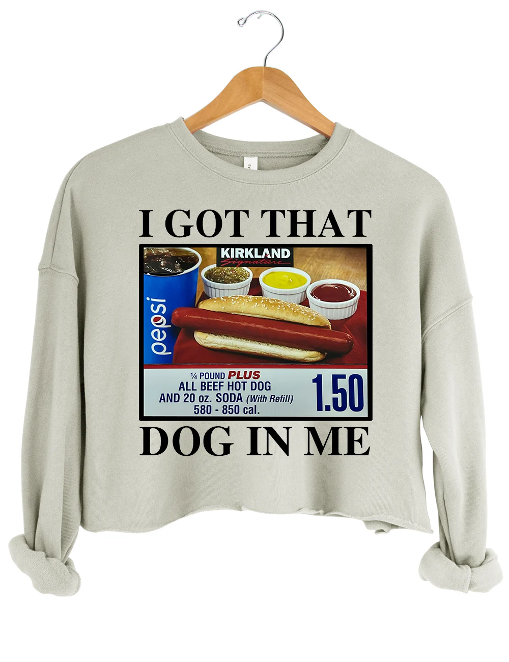 I got that dog in me crop sweatshirt