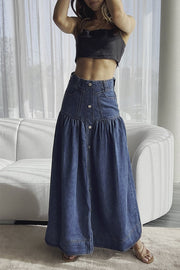 Penelope Blue Denim Midi Skirt