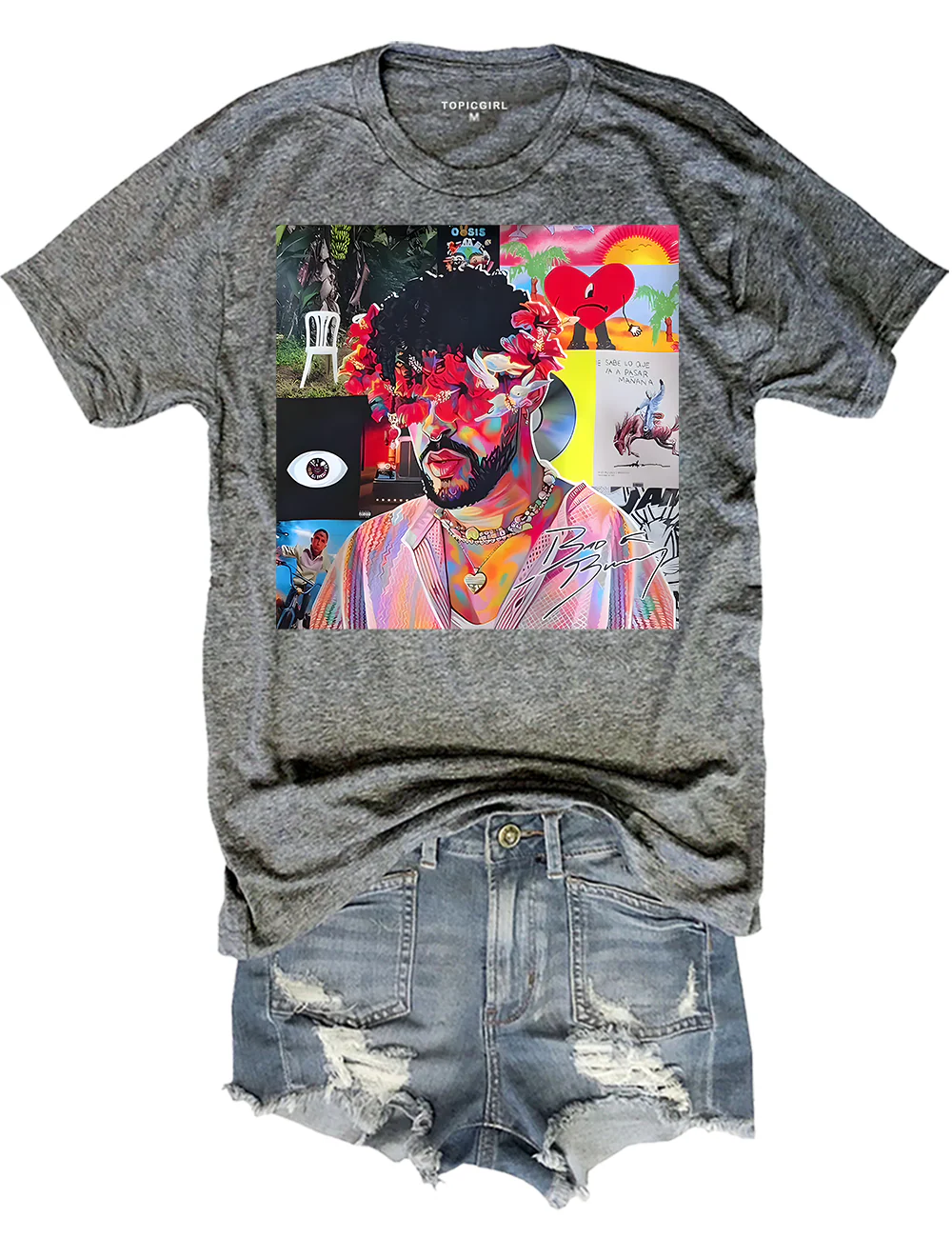 Bad Bunny Dtmf Colorful Tee