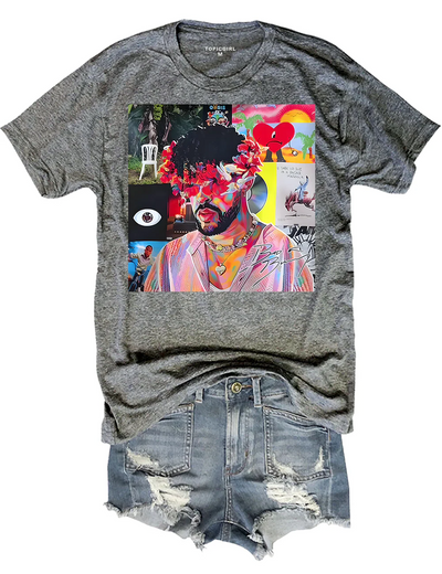 Bad Bunny Dtmf Colorful Tee