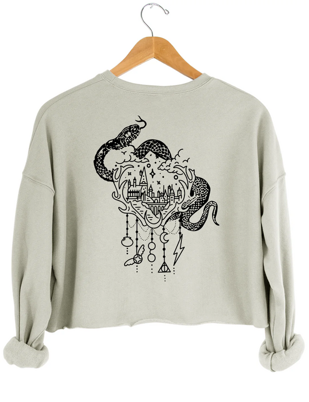 Hogwarts Slytherin Crop Sweatshirt