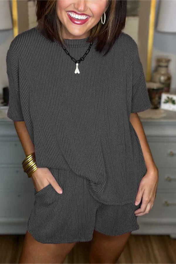 2024 NEW RIBBED TOP AND SHORT SET (BUY 2 FREE SHIPPING)