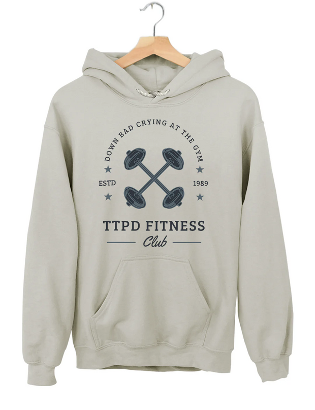 TTPD Fitness Club Down Bad Crying At The Gym Hoodie