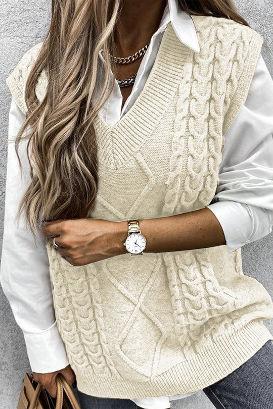 Gilet surdimensionné, pull en tricot, débardeur, tenue d'automne