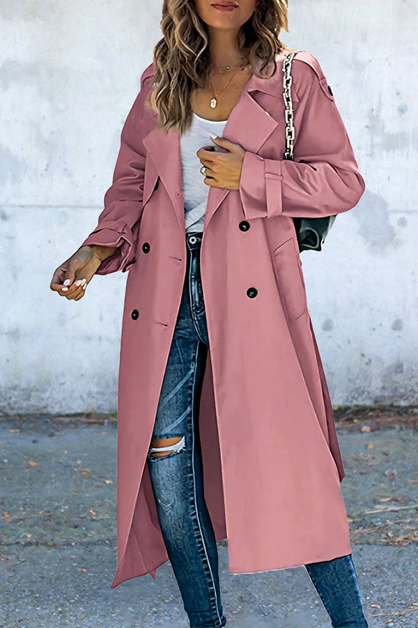 Vêtements d'extérieur à col rabattu et patchwork uni