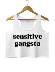 Sensitive Gangsta Crop Tank Top