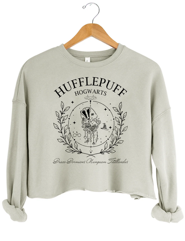 Hogwarts Hufflepuff Crop Sweatshirt