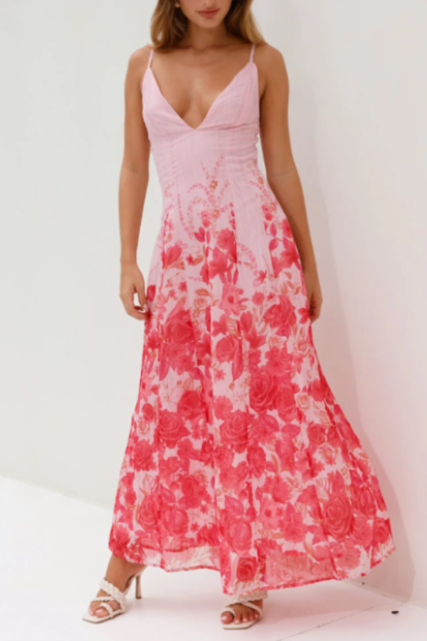 Robe longue rose Raise The Roof