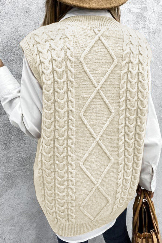 Gilet surdimensionné, pull en tricot, débardeur, tenue d'automne