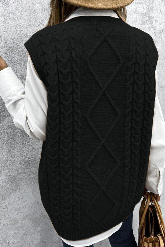 Gilet surdimensionné, pull en tricot, débardeur, tenue d'automne