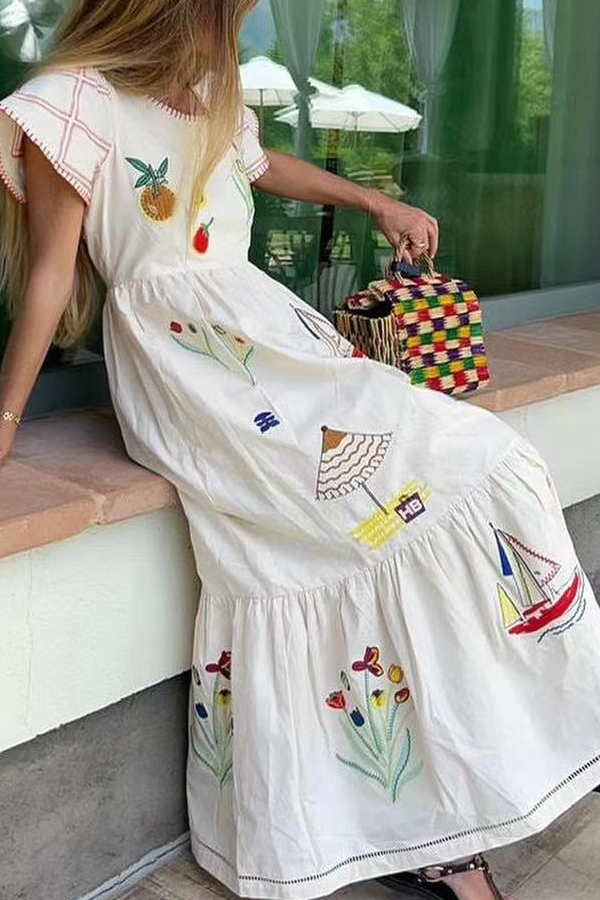 Robe longue imprimée Street Fashion