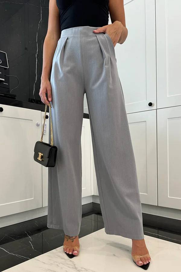 Business Needs Ruched Elastic Waist Pocketed Loose Pants