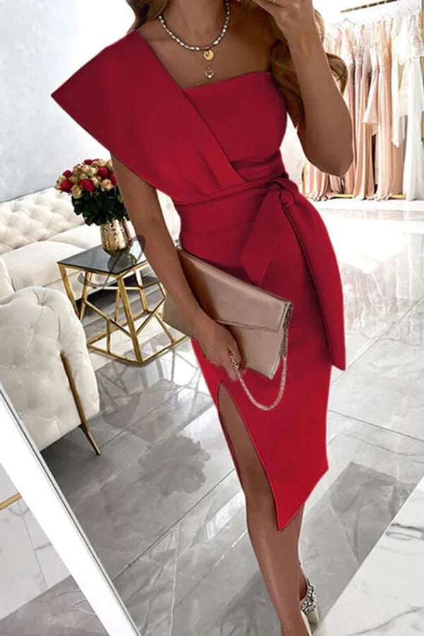 Carrie In Paris Knot Waist Pencil Dress