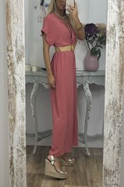 Mono Elvira's trendy solid wide-leg jumpsuit