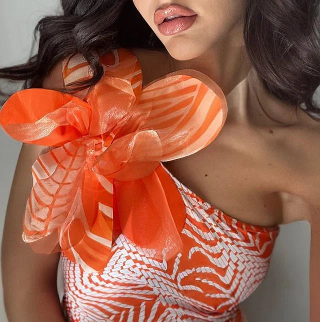 Maillot de bain une pièce et jupe Vioye imprimés fleurs 3D 