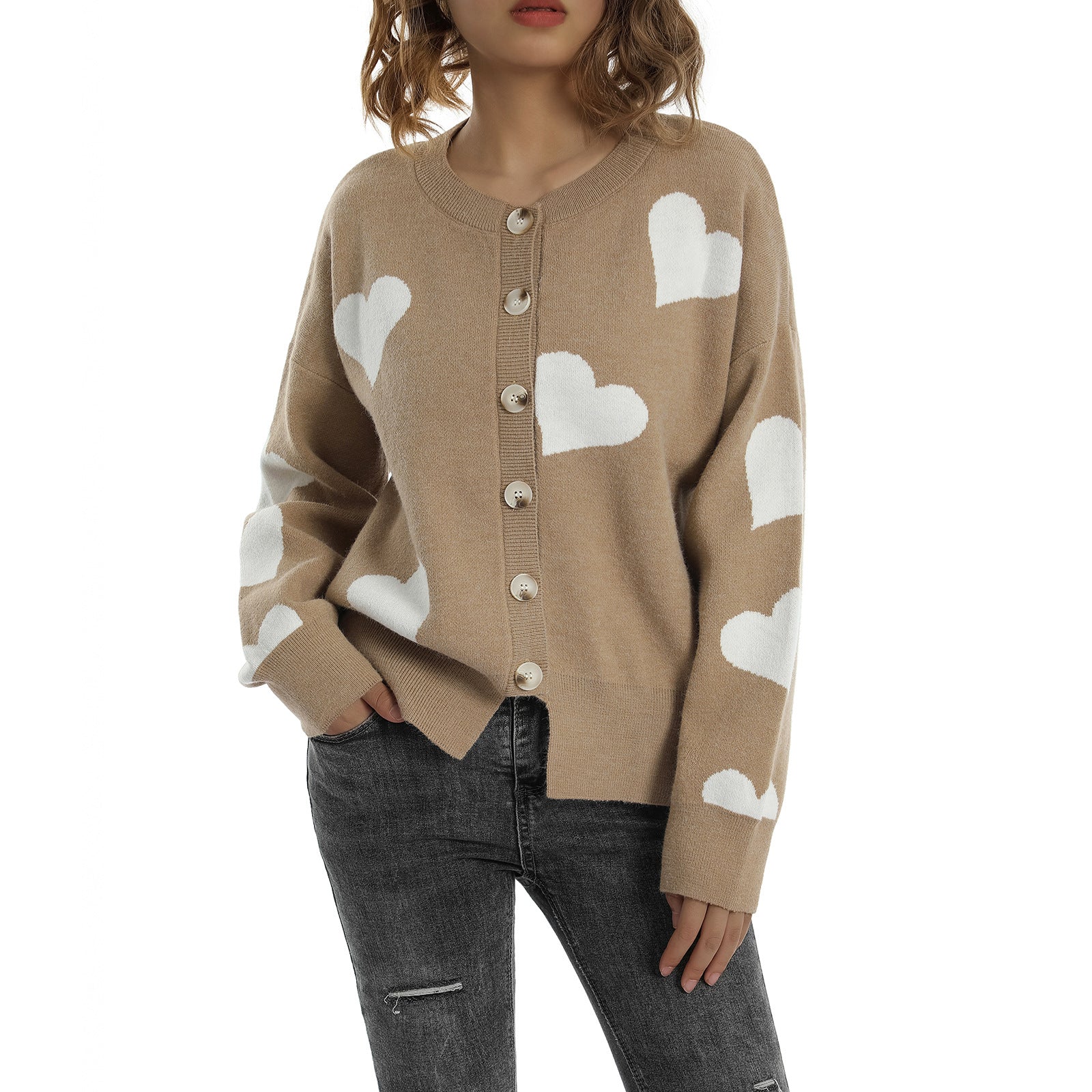 Heart Sweater Women's Cardigan