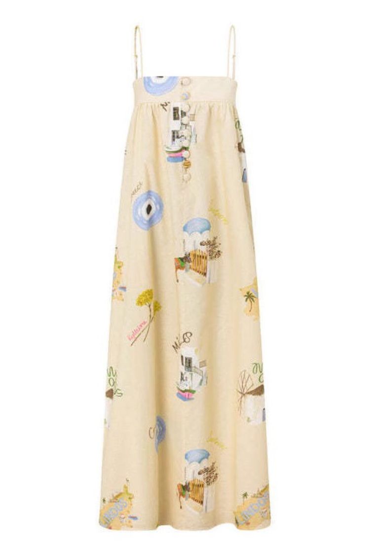 Robe longue ample dos nu en lin mélangé pour les fêtes