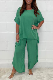 Floaty 2 Piece Sleeved Trouser Set