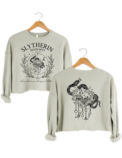 Hogwarts Slytherin Crop Sweatshirt