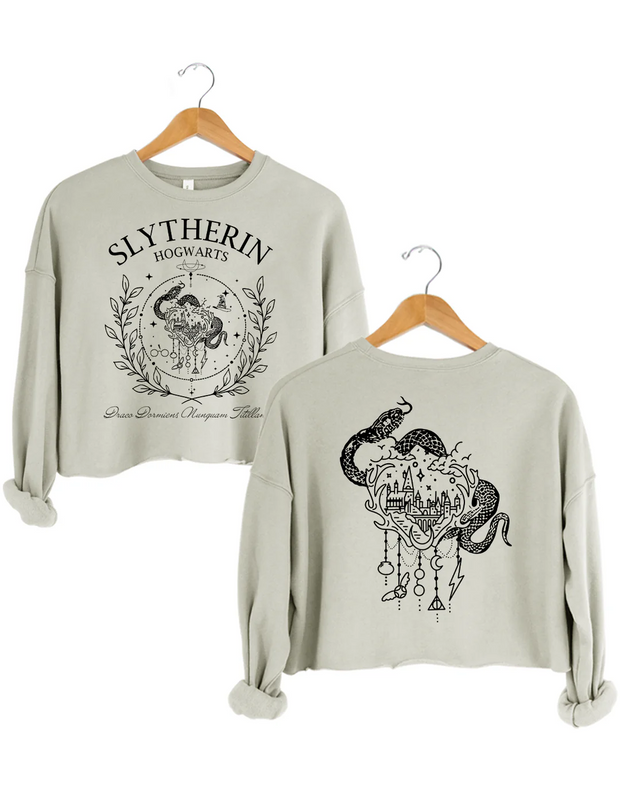 Hogwarts Slytherin Crop Sweatshirt