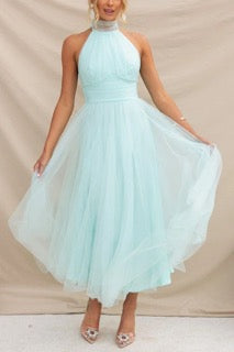 Robe longue dos nu en tulle froncé Fairy Vibes 
