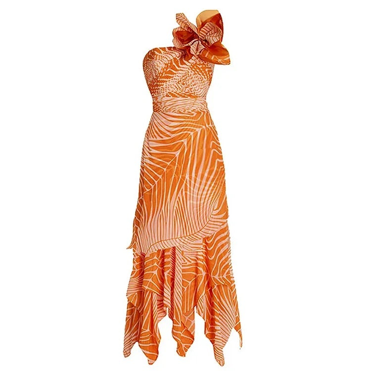 Maillot de bain une pièce et jupe Vioye imprimés fleurs 3D 
