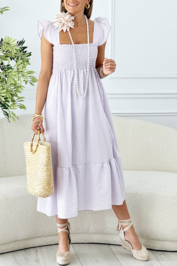 Lilac Doll Sleeveless Square Neck Dress