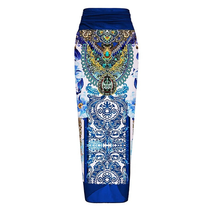 Maillot de bain une pièce réversible avec nœud papillon et sarong swimgirls 